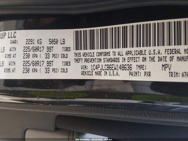 Jeep Cherokee Latitude 2014 1C4PJLCB6EW148636 Image 9