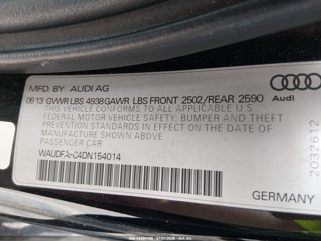Продаж на аукціоні авто 2013 Audi A6 2.0t Premium, vin: WAUDFAFC4DN154014, номер лоту: 45494166