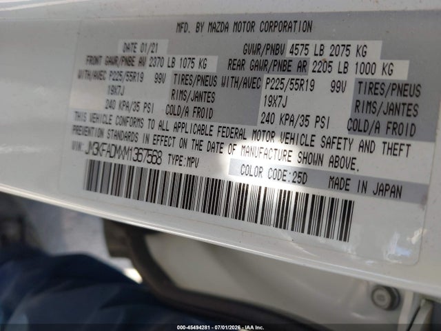 Mazda Cx-5 Grand Touring 2021 JM3KFADMXM1367568 Image 9
