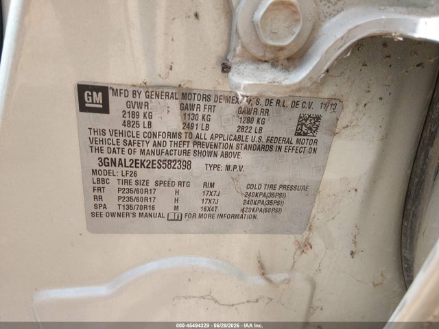 3GNAL2EK2ES582398 Chevrolet Captiva Sport Fleet Ls