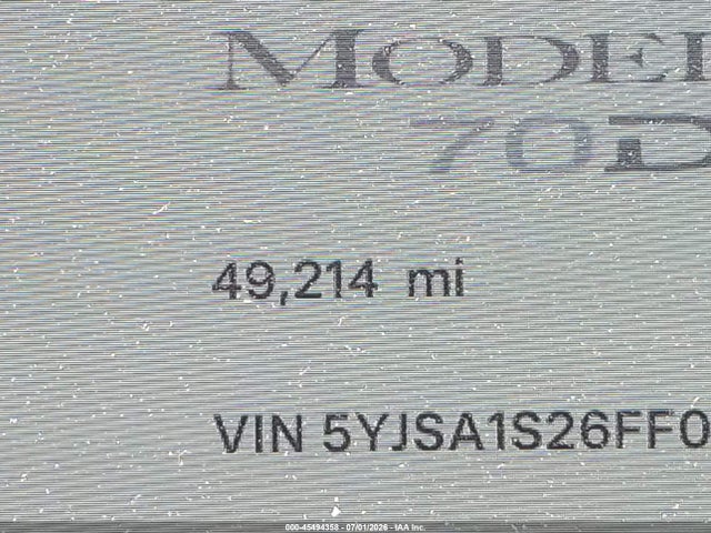 Aukcja sprzedaży 2015 Tesla Model S 70d/85d/p85d, vin: 5YJSA1S26FF090839, numer aukcji: 45494358