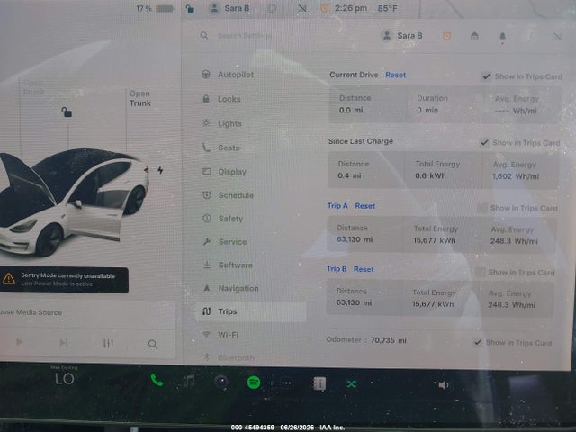 2020 Tesla Model 3 Standard Range Plus Rear-wheel Drive/standard Range Rear-wheel Drive მანქანა იყიდება აუქციონზე, vin: 5YJ3E1EA7LF803920, აუქციონის ნომერი: 45494359
