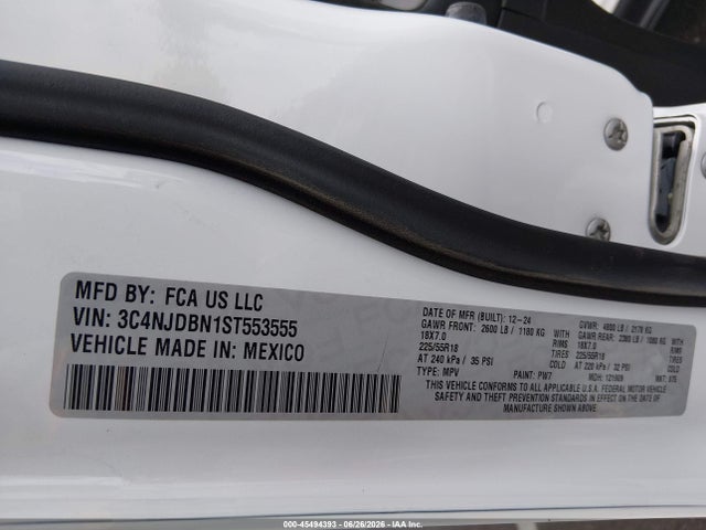 Jeep Compass Latitude 4x4 2025 3C4NJDBN1ST553555 Image 9