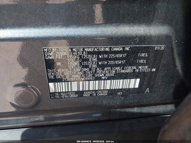 Toyota RAV4 LE 2020 2T3G1RFV7LW099063 Image 9