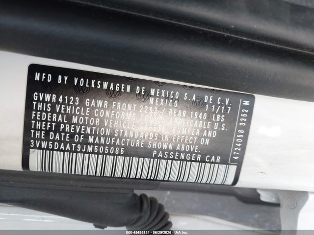 Продажа на аукционе авто 2018 Volkswagen Beetle 2.0t Coast/2.0t S/2.0t Se, vin: 3VW5DAAT9JM505085, номер лота: 45495111