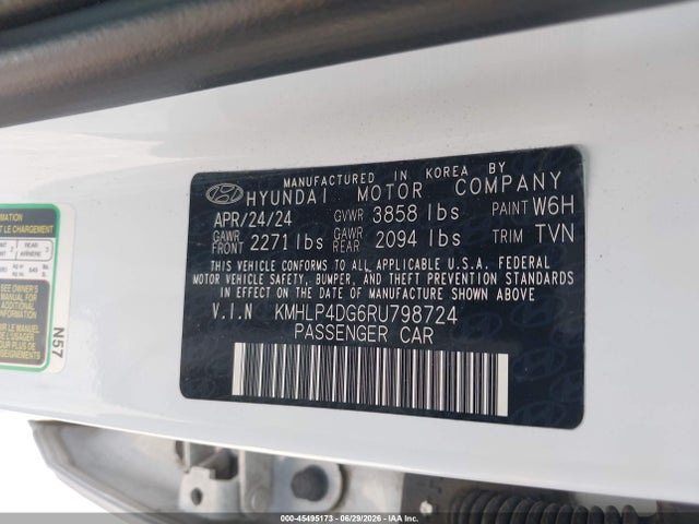 Hyundai Elantra Limited 2024 KMHLP4DG6RU798724 Image 9