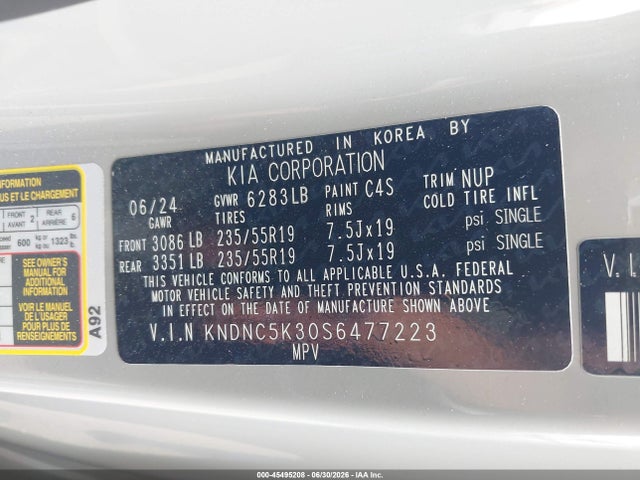 KIA Carnival Mpv Ex 2025 KNDNC5K30S6477223 Image 9