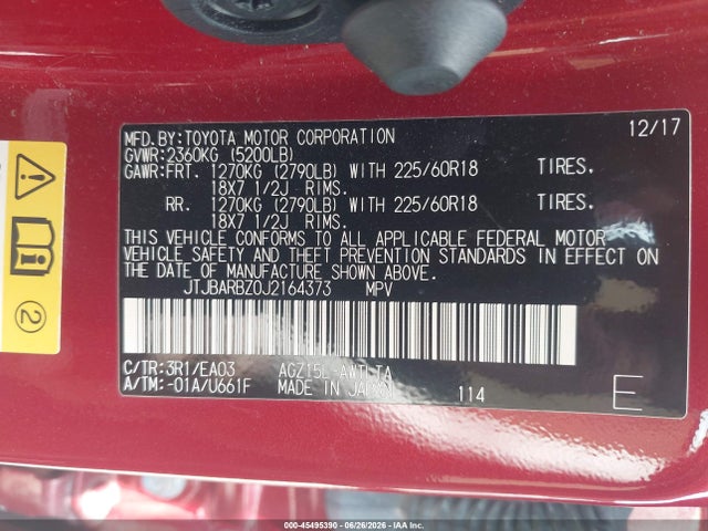 Продажа на аукционе авто 2018 Lexus Nx 300, vin: JTJBARBZ0J2164373, номер лота: 45495390