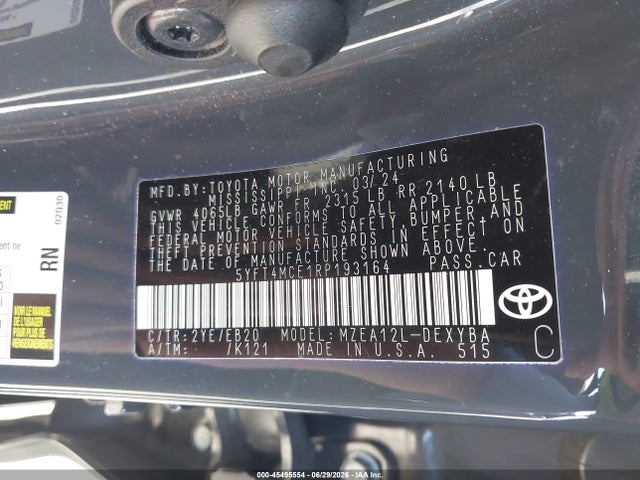 Toyota Corolla Xse 2024 5YFT4MCE1RP193164 Image 9