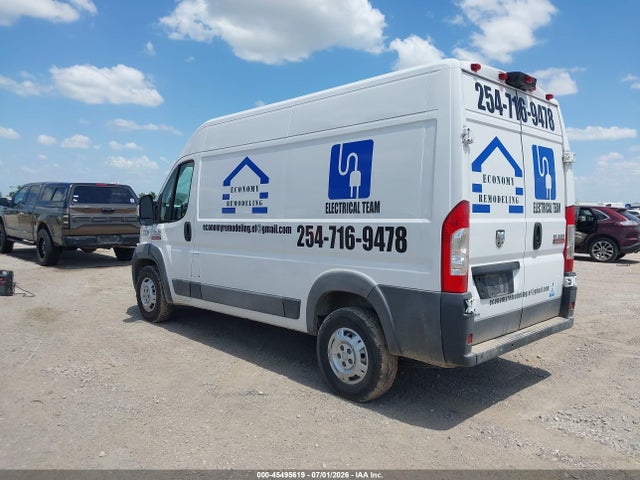 45495619 :رقم المزاد ، 3C6TRVBGXHE508772 vin ، 2017 Ram Promaster 1500 High Roof 136 Wb مزاد بيع