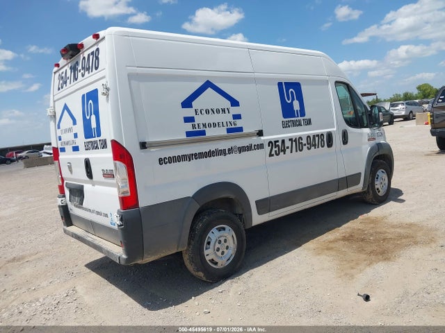 45495619 :رقم المزاد ، 3C6TRVBGXHE508772 vin ، 2017 Ram Promaster 1500 High Roof 136 Wb مزاد بيع
