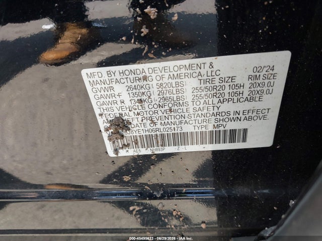2024 Acura Mdx A-spec მანქანა იყიდება აუქციონზე, vin: 5J8YE1H06RL025173, აუქციონის ნომერი: 45495623