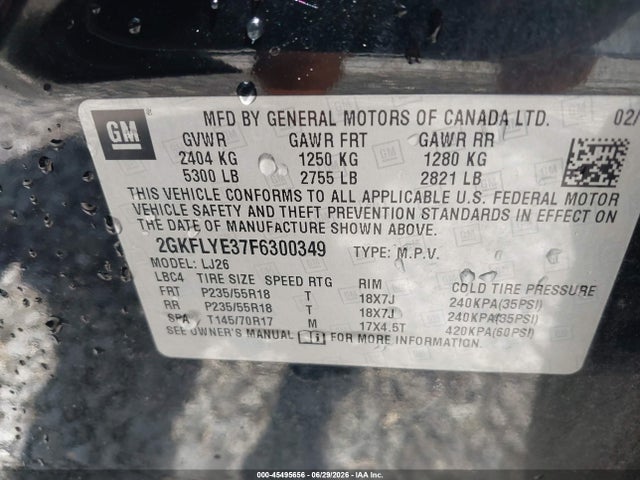2GKFLYE37F6300349 GMC Terrain Slt-2