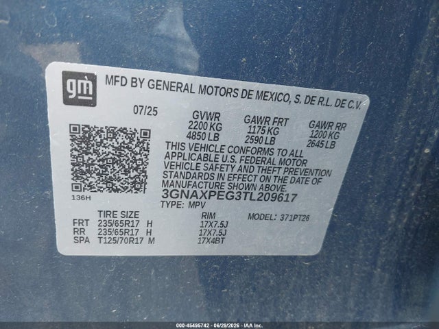 Chevrolet Equinox Awd Lt 2026 3GNAXPEG3TL209617 Image 9