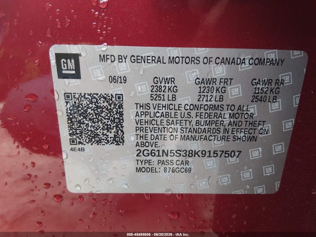 Продаж на аукціоні авто 2019 Cadillac Xts Luxury, vin: 2G61N5S38K9157507, номер лоту: 45495806