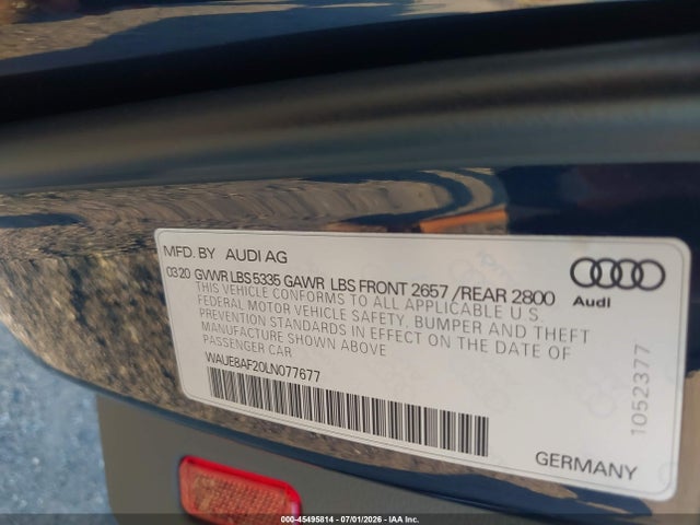 Продажа на аукционе авто 2020 Audi A6 Premium Plus 45 Tfsi Quattro S Tronic, vin: WAUE8AF20LN077677, номер лота: 45495814