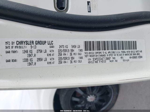 Aukcja sprzedaży 2014 Dodge Journey R/t, vin: 3C4PDCEG4ET139097, numer aukcji: 45495836