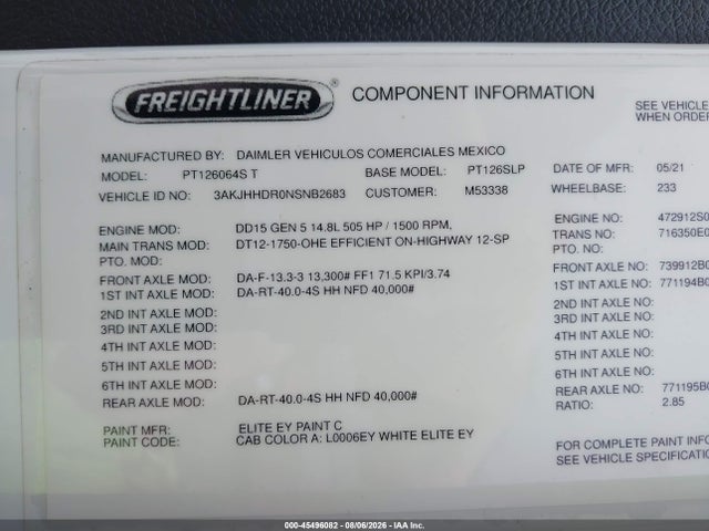 Freightliner New Cascadia 126 2022 3AKJHHDR0NSNB2683 Image 18