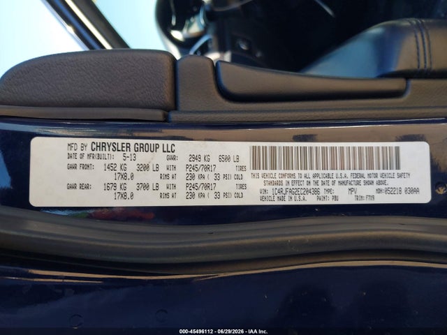 45496112 :رقم المزاد ، 1C4RJFAG2EC204386 vin ، 2014 Jeep Grand Cherokee Laredo مزاد بيع