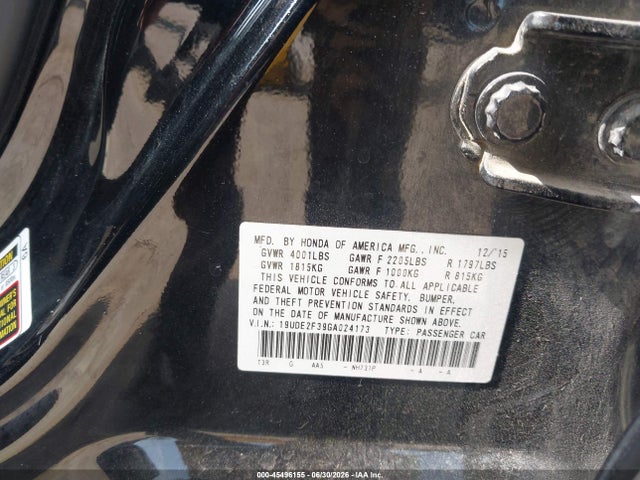 Acura Ilx 2.4l/acurawatch Plus Package 2016 19UDE2F39GA024173 Image 9