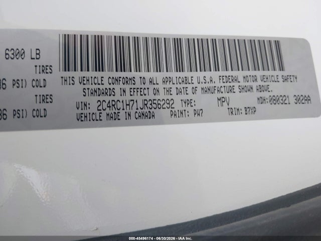 Chrysler Pacifica Hybrid Touring Plus 2018 2C4RC1H71JR356292 Image 9