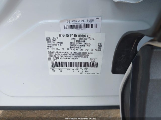 Ford EDGE SE 2018 2FMPK3G95JBC45208 Image 9