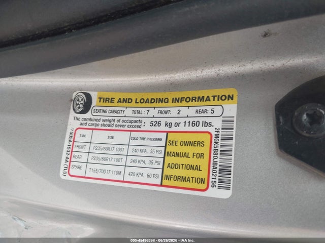 Ford FLEX SE 2018 2FMGK5B80JBA02156 Image 9