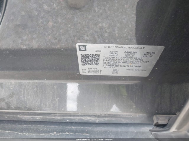 Chevrolet Tahoe Lt 2019 1GNSKBKC5KR151489 Image 9