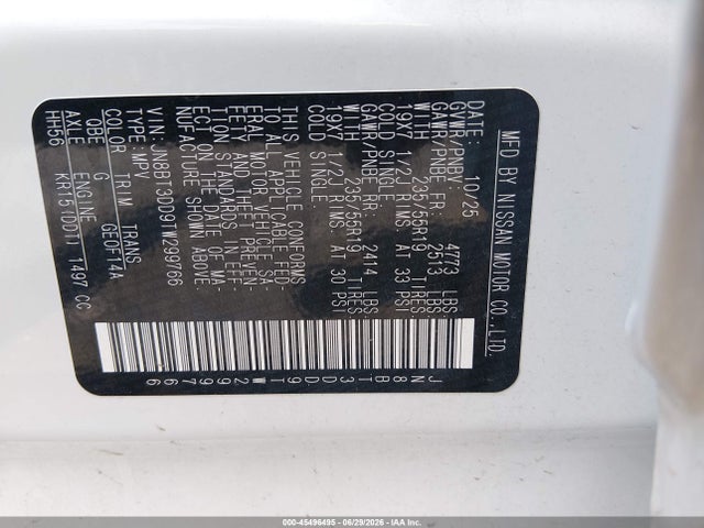 JN8BT3DD9TW299766 Nissan Rogue Platinum