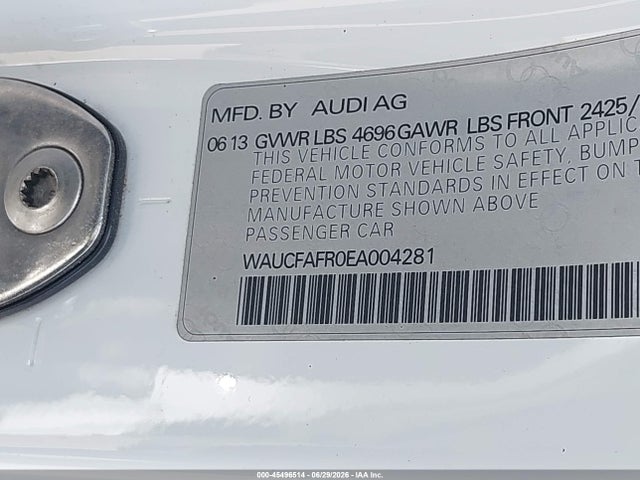 Aukcja sprzedaży 2014 Audi A5 2.0t Premium, vin: WAUCFAFR0EA004281, numer aukcji: 45496514
