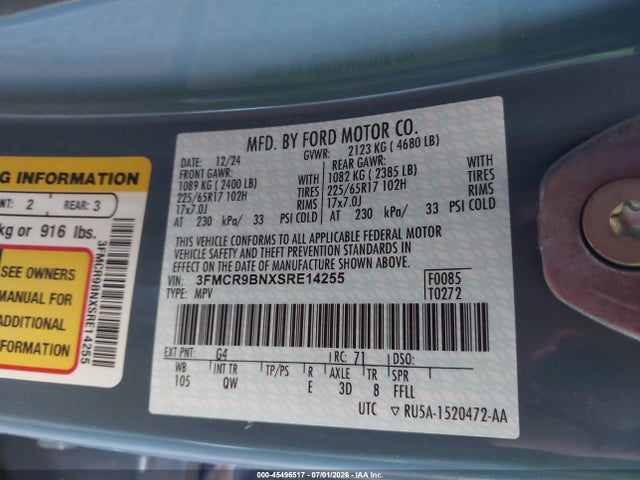 3FMCR9BNXSRE14255 Ford Bronco Sport Big Bend