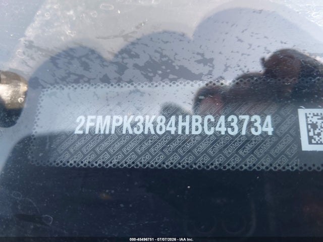 Aukcja sprzedaży 2017 Ford Edge Titanium, vin: 2FMPK3K84HBC43734, numer aukcji: 45496751