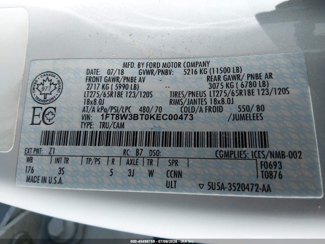 Ford F-350 Xlt 2019 1FT8W3BT0KEC00473 Image 8