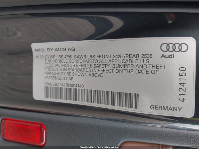 WAUBBAF41RN004140 Audi A4 Premium Plus 40 Tfsi Quattro S Tronic