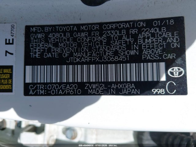 Toyota Prius Prime Advanced/plus/premium 2018 JTDKARFPXJ3068451 Image 9