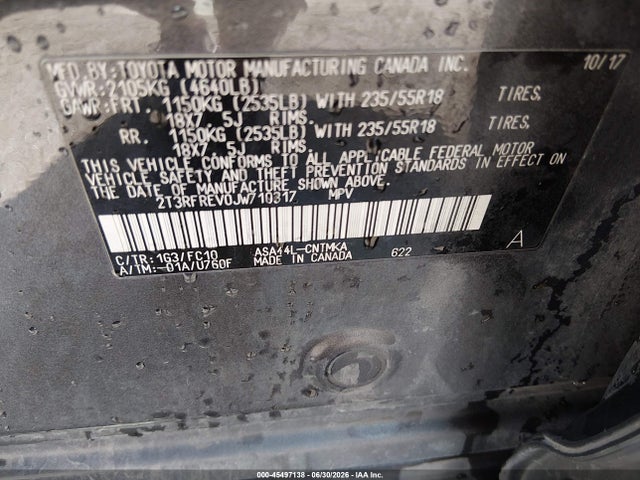 Toyota Rav4 Adventure 2018 2T3RFREV0JW710317 Image 9