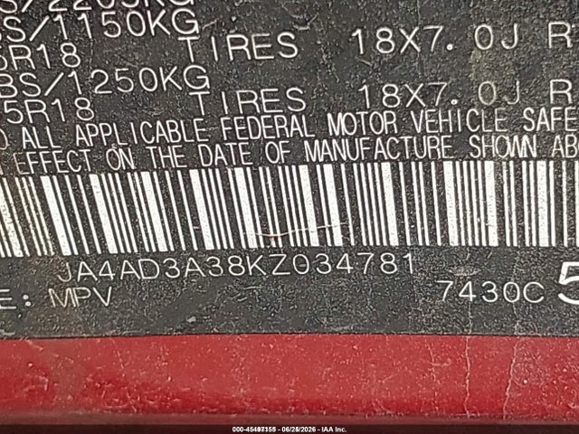 Mitsubishi Outlander Sel 2019 JA4AD3A38KZ034781 Image 9