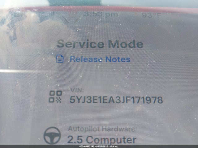 Aukcja sprzedaży 2018 Tesla Model 3, vin: 5YJ3E1EA3JF171978, numer aukcji: 45497249
