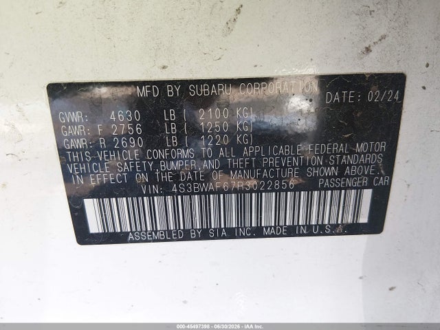 Subaru Legacy Premium 2024 4S3BWAF67R3022856 Image 9