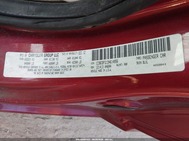 Aukcja sprzedaży 2013 Chrysler 200 Limited, vin: 1C3BCBFG1DN614956, numer aukcji: 45497432