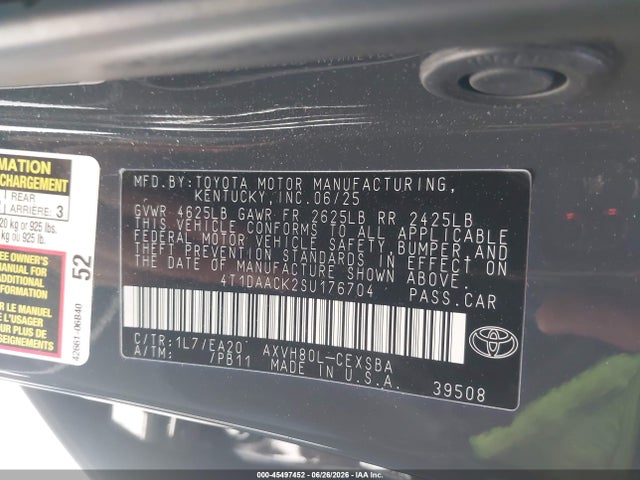 Toyota CAMRY SE 2025 4T1DAACK2SU176704 Image 9