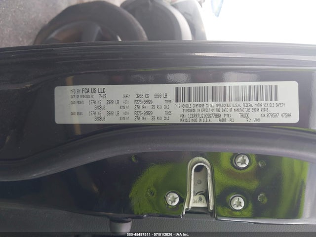 45497511 :رقم المزاد ، 1C6RR7LG1KS677880 vin ، 2019 Ram 1500 Classic مزاد بيع
