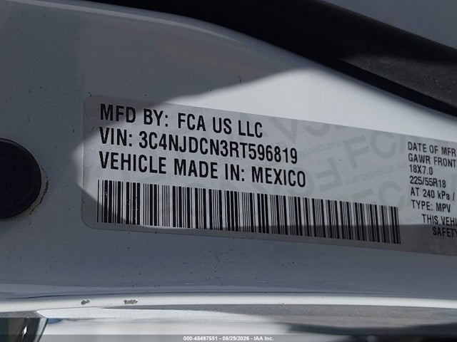 Продаж на аукціоні авто 2024 Jeep Compass Limited 4x4, vin: 3C4NJDCN3RT596819, номер лоту: 45497551