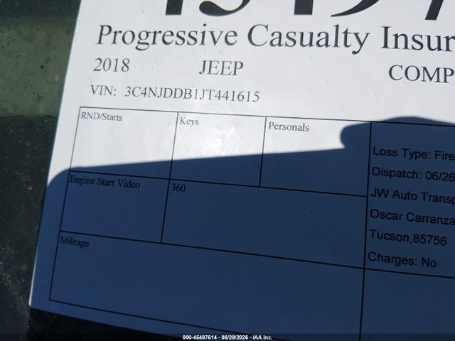 3C4NJDDB1JT441615 Jeep Compass Trailhawk 4x4