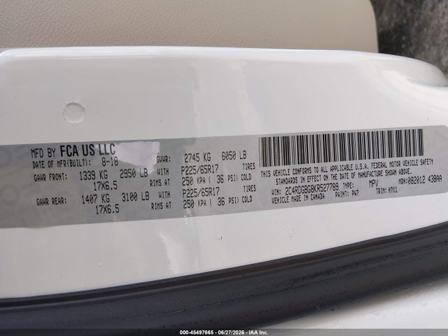 Dodge Grand Caravan Se 2019 2C4RDGBG8KR527789 Image 9