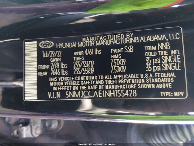 Hyundai TUCSON SEL 2022 5NMJCCAE1NH155428 Image 9