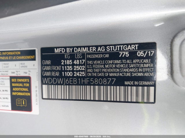 Продаж на аукціоні авто 2017 Mercedes-benz Amg C 43 4matic, vin: WDDWJ6EB1HF580877, номер лоту: 45497669
