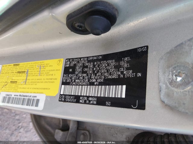 Aukcja sprzedaży 2004 Lexus Rx 330, vin: JTJHA31U240048315, numer aukcji: 45497859