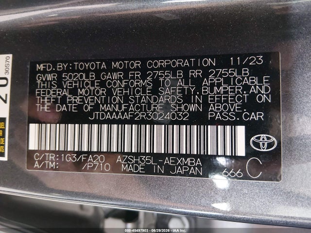 Toyota Crown Xle 2024 JTDAAAAF2R3024032 Image 9