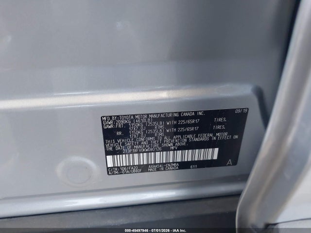 Toyota Rav4 Xle 2019 2T3P1RFV0KW080126 Image 9
